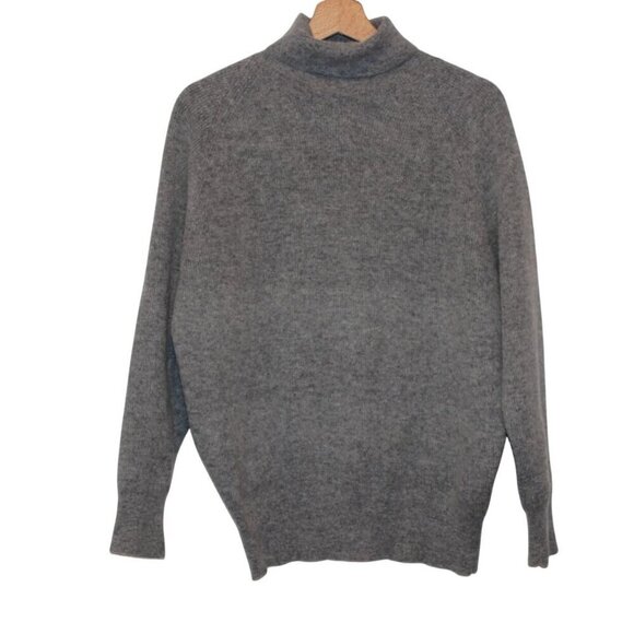 The Limited Lambswool Angora Blend Gray Turtleneck Sweater Soft Warm Medium - Picture 1 of 7